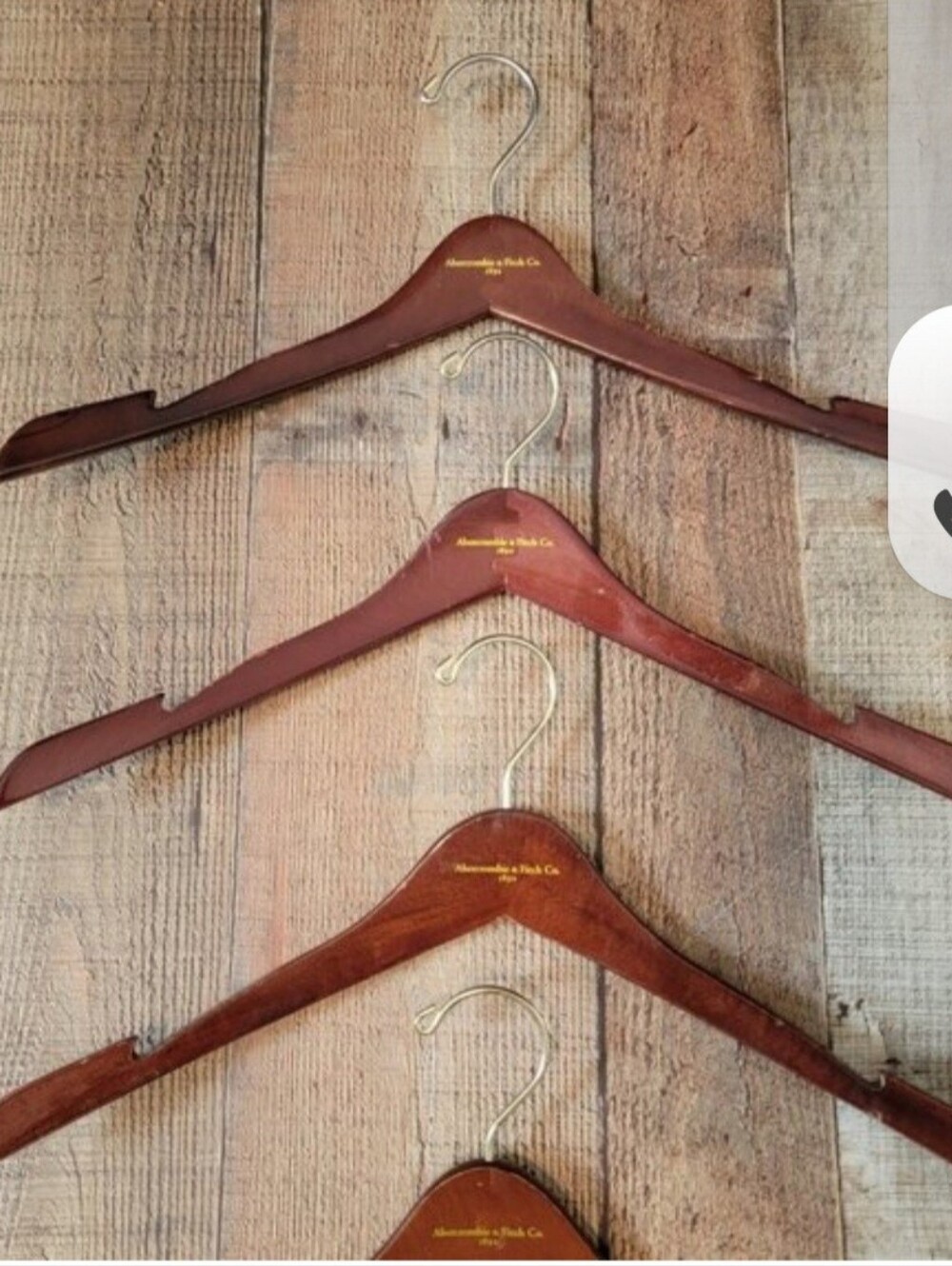 Abercrombie and Fitch Retail Store Wooden Hangers with Notches - 10 - Picture 15 of 16